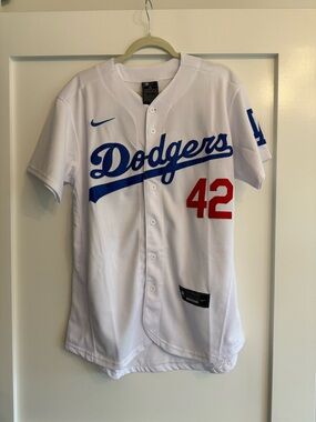Nike Los Angeles Dodgers Jackie Robinson Jersey with 42 Size 36 EUC
